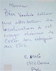 Ticket de recommandation du CFCE
